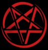 Naszywka czerwony  pentagram