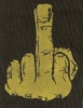 Naszywka Finger FUCK OFF (żółta)